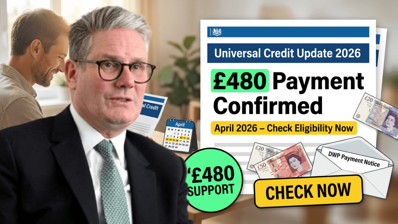 DWP Confirms £480 Universal Credit Payment for April 2026 – Check Eligibility Now