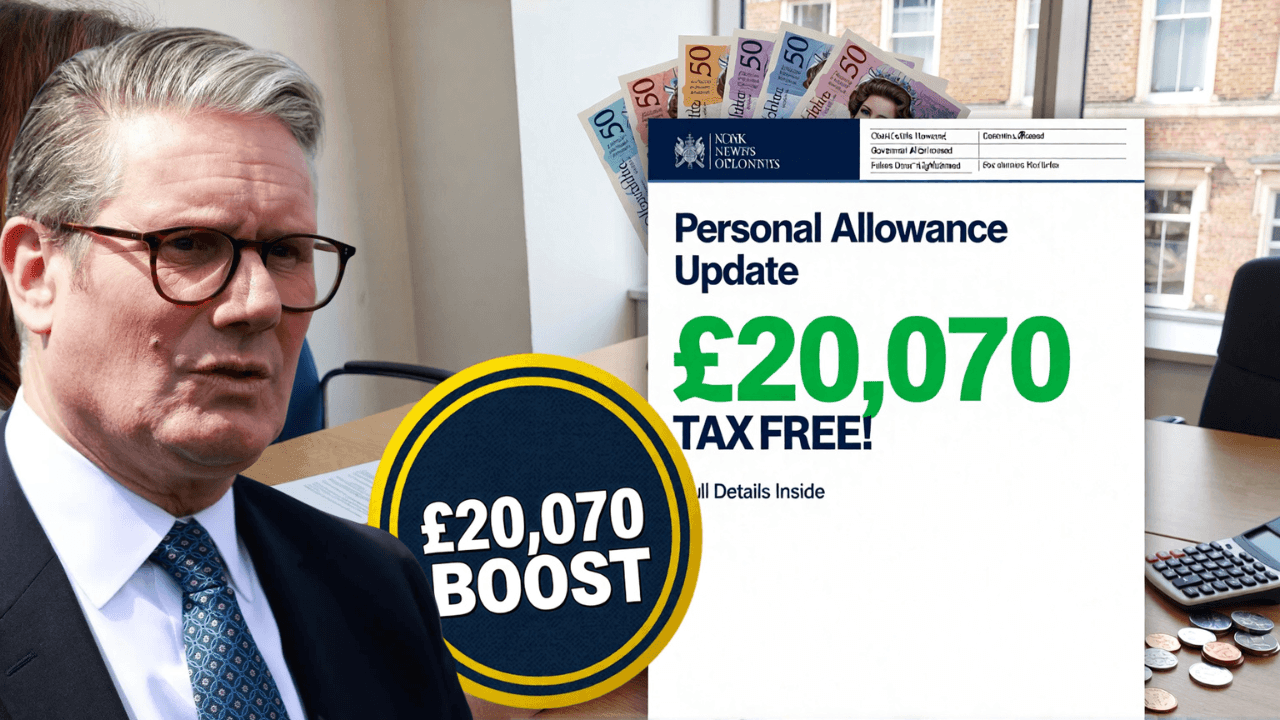 HMRC Confirms Tax-Free Personal Allowance Rise to £20,070 — Full Details Inside