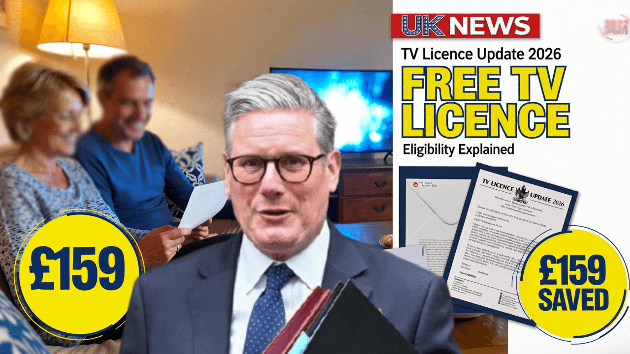 UK Government Officially Confirms Free TV Licence for 2026 – £159 Fee & Eligibility Explained